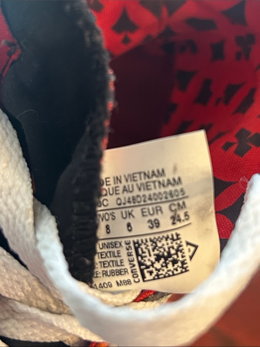 Converse Black/Red Harley Quinn Graphic High Top Sneakers❤️ - Picture 8 of 12